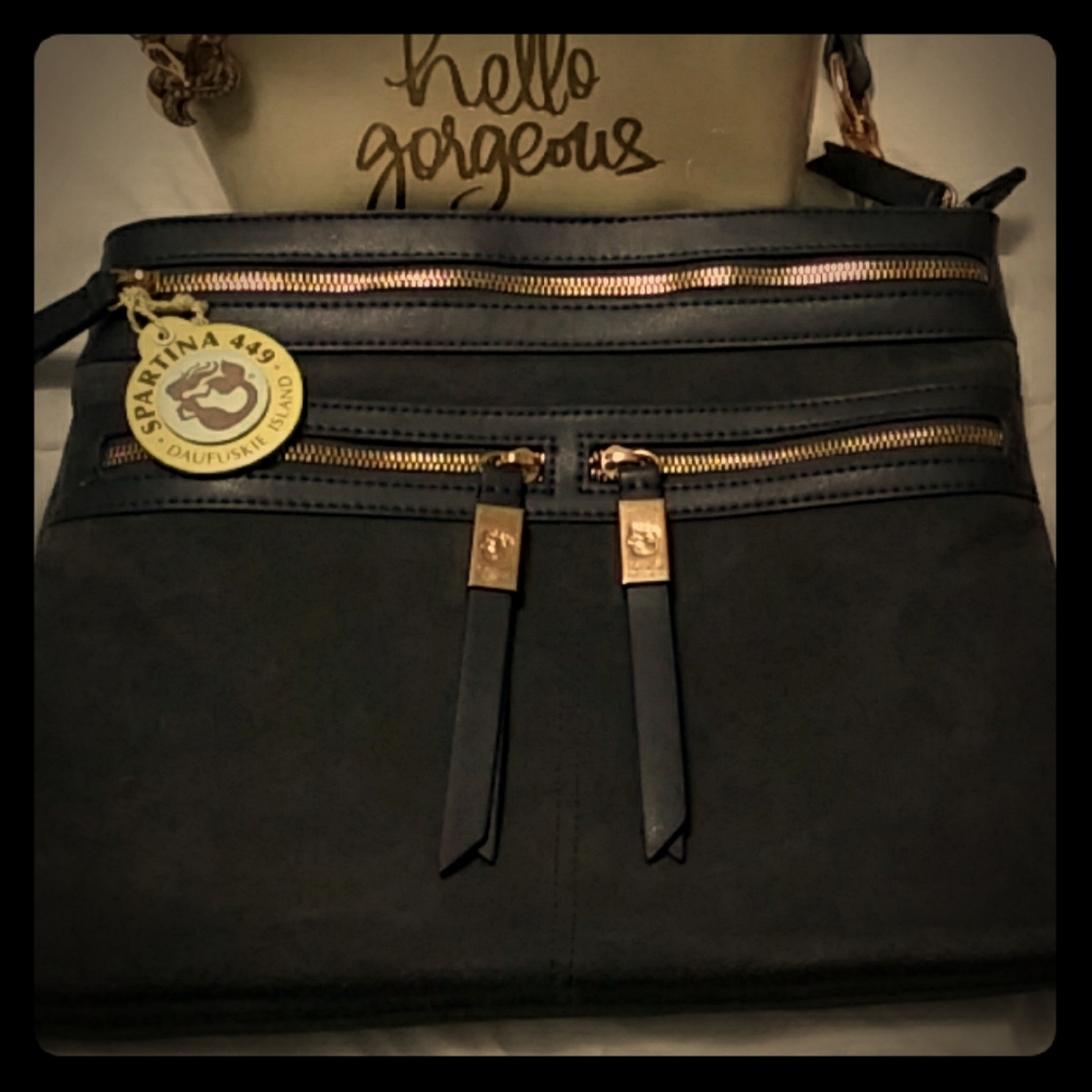 Spartina bag and makeup case